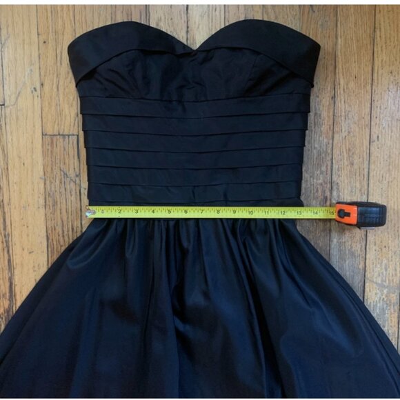 Marc Jacobs Strapless 100% Silk Black Cocktail Dress Sweatheart Neckline - Picture 4 of 6